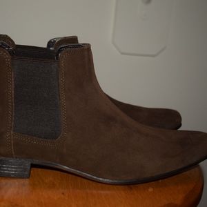 Brown suede ASOS chelsea boots